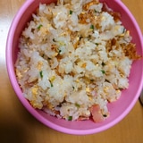 ベーコンと玉ねぎの炒飯